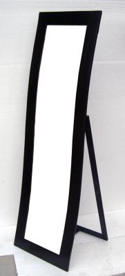 wooden art shape floor standing mirror wood chavel mirror