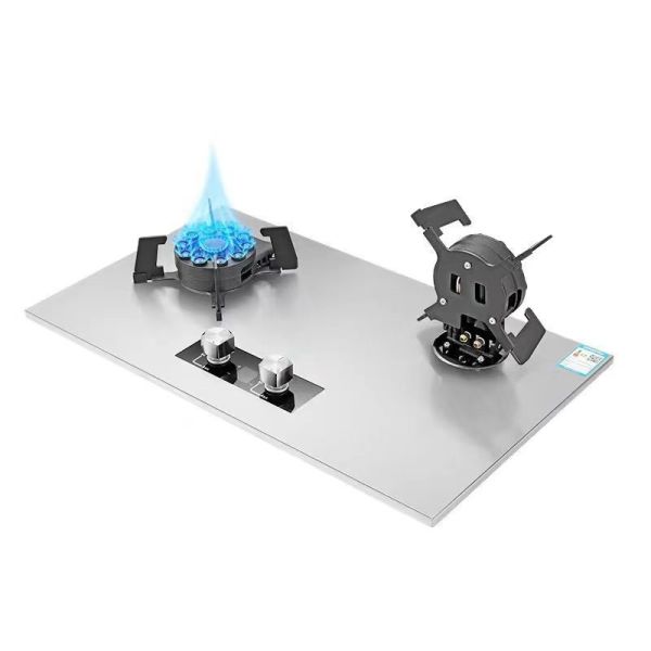 Kitchen Cooking Appliance Tengao Metal Edging Table Top Knob Button Natural Gas / Double Burner Gas Stove