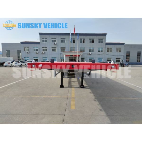 Tri-Axle Flat Deck Trailer 3 Axle 40 Ft Flatbed Trailer Flatbed Semi Trailer