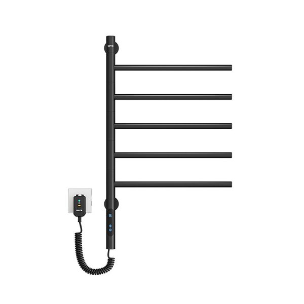 Single Black Bathroom HEATED Towel Warmer Rack Fashion Style Electric Towel Rack Amor