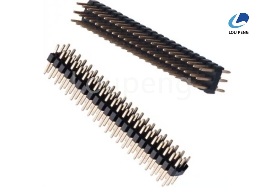 Brass Pin Header Connector Featuring 2 to 40 Pins and Insulation Resistance 5000 Megaohms Minimum Suitable for PCB Mounting