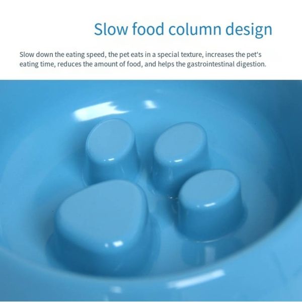 Меламин для домашних животных, медленная еда, универсальная противозаточная чаша для кошек и собак