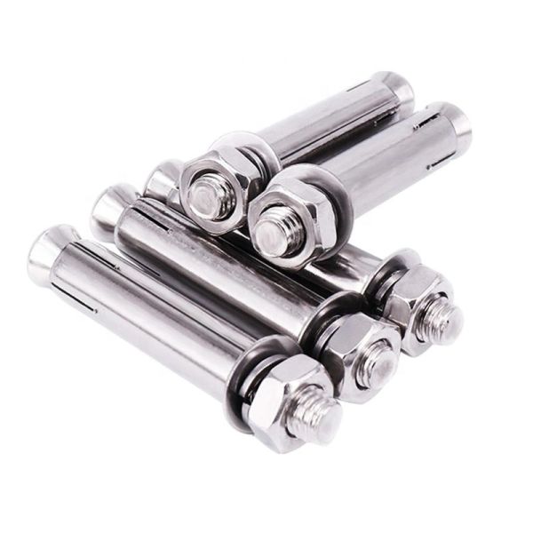304 316 316L Stainless Steel Anchor Bolts Polished Finish Hex Head Customized Size