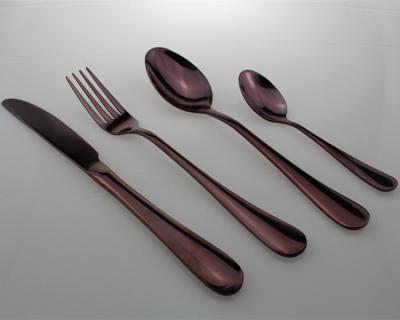 Newto Stainless steel colorful cutlery/ coffee color flatware/wedding cutlery