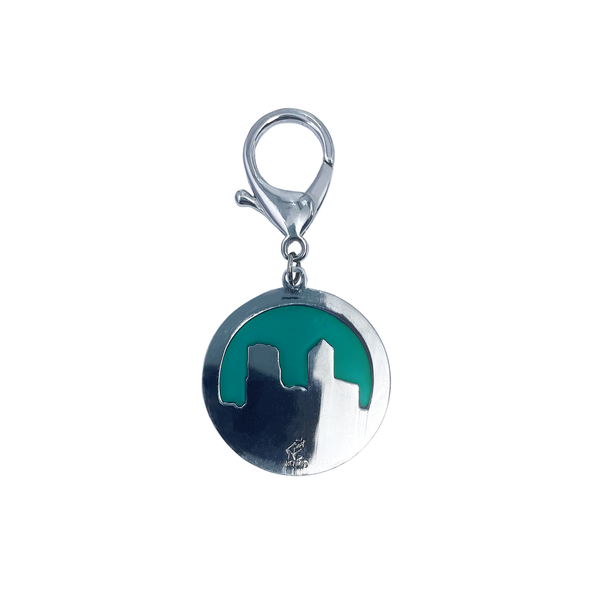 Singapore Shiny Silver Translucent Enamels Keychain – A Stunning Tribute to Urban Elegance