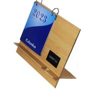 Do rádio de madeira do calendário de mesa 21*18*13.5cm do escritório função 2024 de carregamento