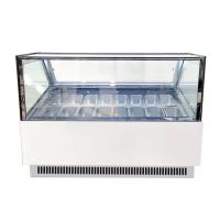 Conception sans gel -16-22C Glace trempée congélateur à affichage de crème glacée