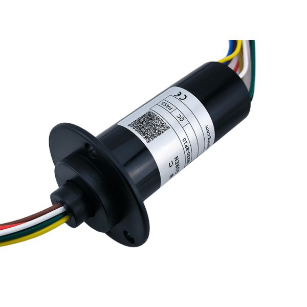10A 8 Wire Slip Ring With Flange Wear Resistant Insulation Low Torque Design