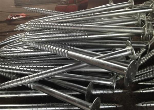 O parafuso à terra do metal empilha o anti-corrosivo helicoidal do comprimento 1000~3500mm da âncora de aço