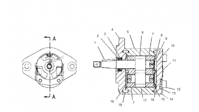 Насос с зубчатой передачей экскаватора E330C гидравлический, небольшой солнечный насос 2042860