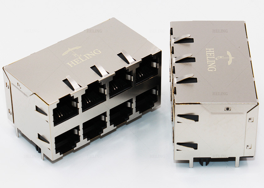 Плата вверх по женскому соединителю Lan SMT, соединителю низкопрофильного RJ45 водоустойчивому