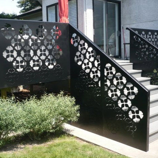 Балконы, современные алюминиевые лестничные перила, наружные балюстрады