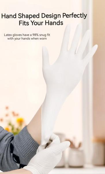 Disposable Powder-Free Latex Examination Gloves  4.5~6.5 g Non Sterile Anti-Slip Function Wholesale Latex Examination Gloves