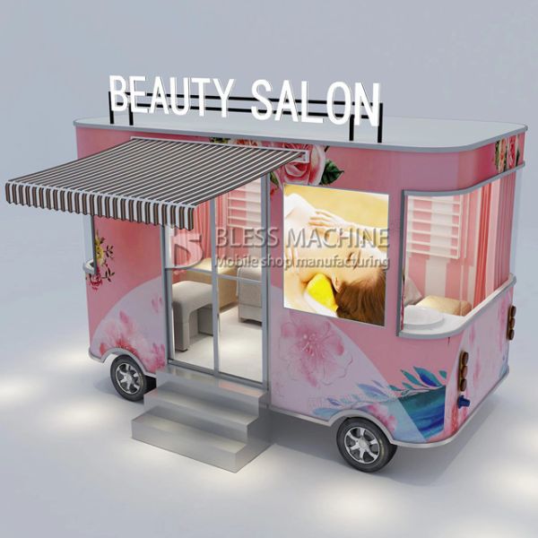 4 Wheels Technology Mobile Beauty Spa Salon Trailer for Dairy Products Long Service Life