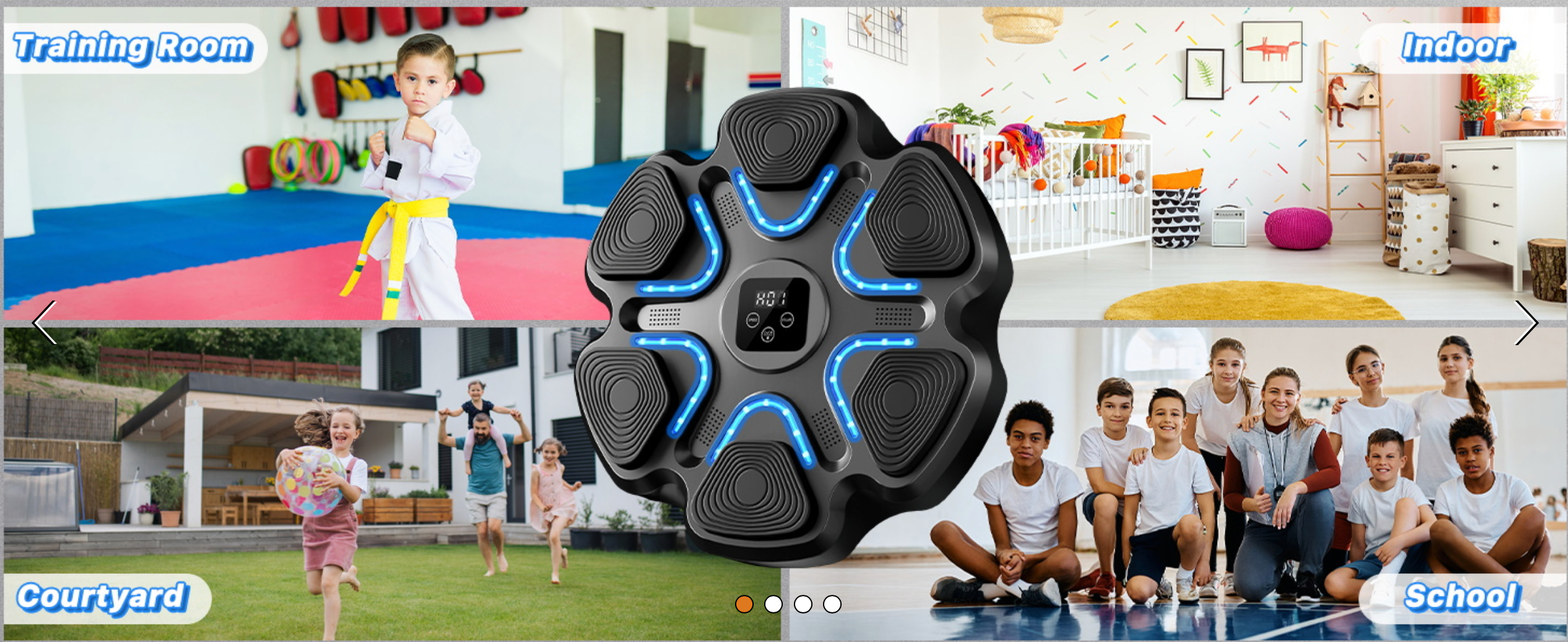 Smart Music Boxing Machine Wall Mounted Bluetooth Boxing Target with LED Display