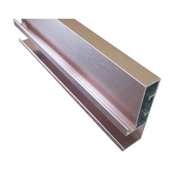 Shining Brushed Aluminium Profile , Aluminium Roller Track For Building Decoration