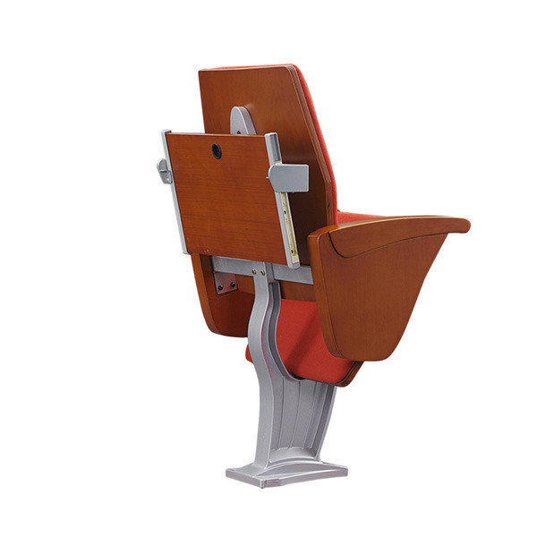 Single Aluminum Leg Folding Auditorium Seating With MDF Back Tablet
