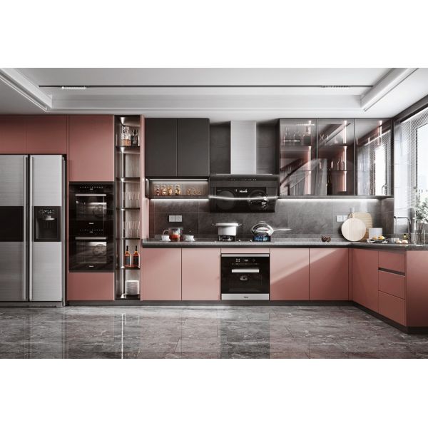 Modern Wood Kitchen Cabinets Custom Island Simple Design Kitchen Furniture