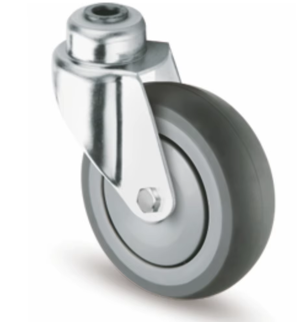 5 Inch Thermoplastic Rubber Wheel, Smooth & Floor‑Friendly shopping trolley walkway caster