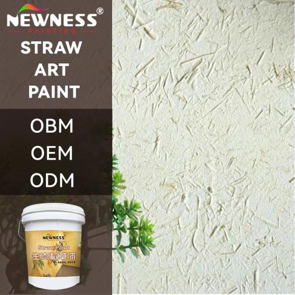 Eco-friendly Antimicrobial Straw Texture Paint for EINECS No. 231-072-3 Wall Coating