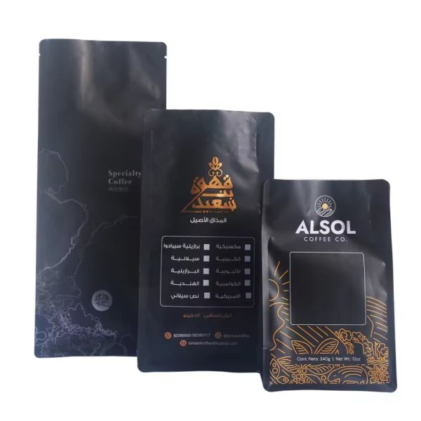 OEM And ODM Four-Side Sealed Vertical Coffee Bag Food Packaging