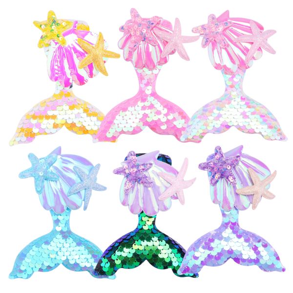 Cartoon mermaid tail Hairpin girl fresh hairpin Edge clip kids sequin bangs hairpin clip