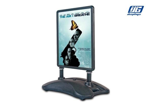 Round Corner Poster Display Stands ,  Water Filled Base Poster Presentation Stands