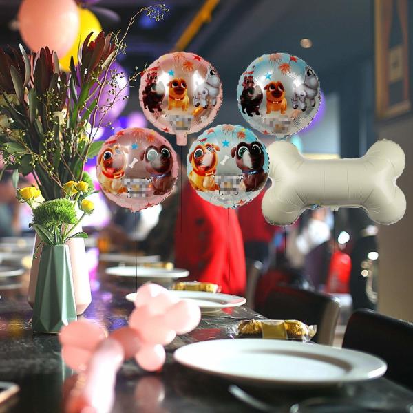 Dogs And Bone Foil Balloon Party Decorations , Kids Balloon Decoration For Birthday Party