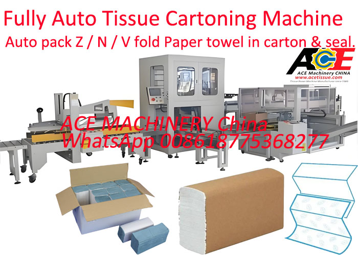 Power Supply 415V50Hz Optional Tissue Paper Packing Machine Easy Maintenance Parent Roll Paper Towel Folding Packing Cartoning Case Packer Palletizer Workflow