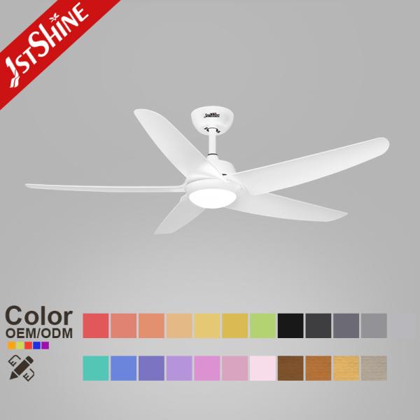 Ventilador de teto branco com lâmina de plástico de luz 5