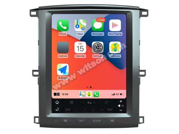 12.1 Screen Tesla Vertical Android Screen For Toyota Land Cruiser 100 GX LC100 Lexus LX470 2002-2007 Car Multimedia Stereo GPS Carplay Player