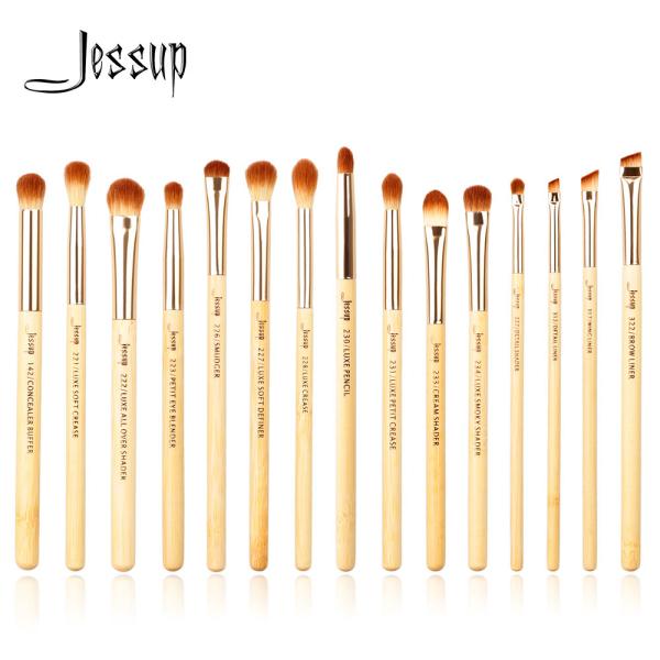 Jessup Bamboo Makeup Brushes Set Full Eye Makeup Kit ODM Available