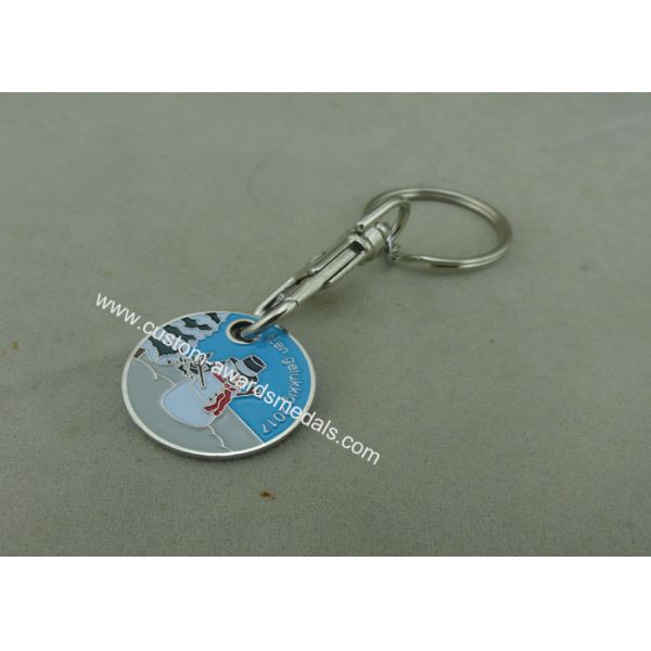 Die Stamped Silver Trolley Coin , Zinc Alloy Personalized Shopping Token