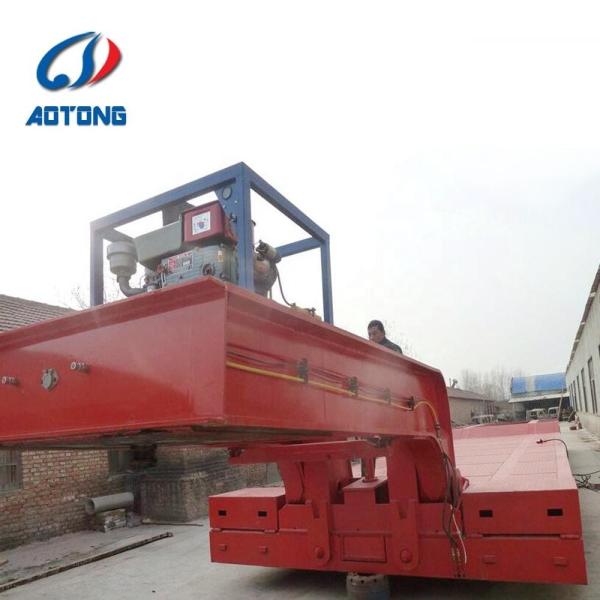 650-800 mm Alturas 3 Ejes 80T Carga delantera Cuello de ganso Remolque de cama baja desmontable para la carga
