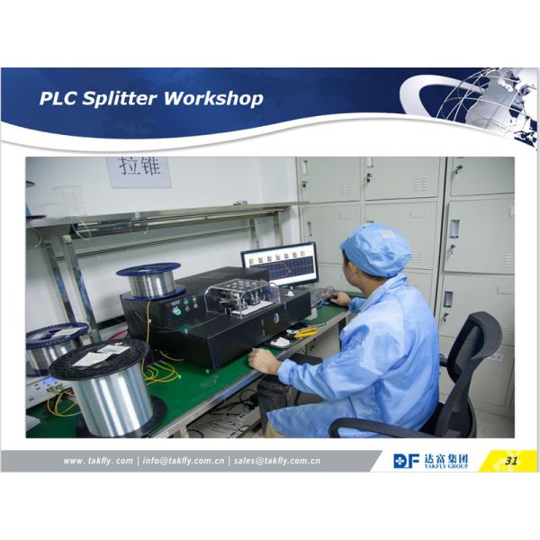 Splitter PLC соединителя FBT SC трубки SC UPC SM WDM GPON 1X2 малопотертый стальной