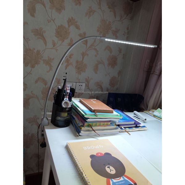 NO Free Sample Electric Flexible Arm Clamp LED Reading Lamp with USB Charging Socket