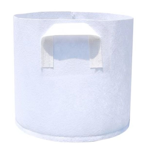 Customize  Hot Selling non woven fabric Biodegradable plant bag  breathable flet tree grow bag large nursery  bag with handle