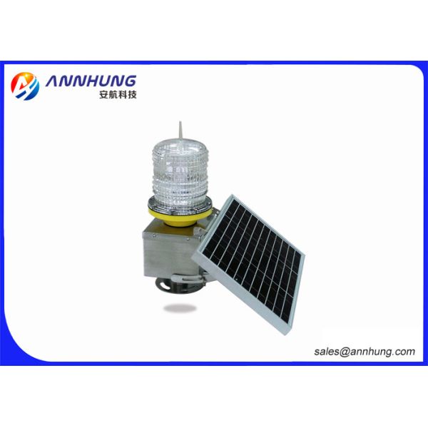 SUS304 Stainless Steel Body 32.5cd Flashing LED Solar Powered Aviation Lights