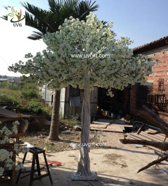 UVG CHR135 indoor wedding use white fake chinese cherry tree for home garden decoration