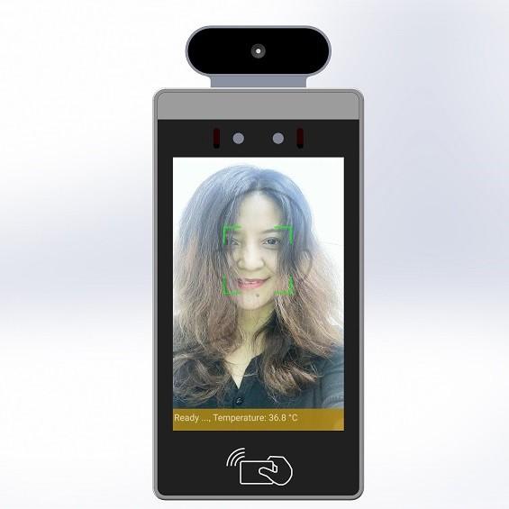 POE 8 Inch Auto Detect Body Temperature Time Attendance Device With POE Power And Face Recognition