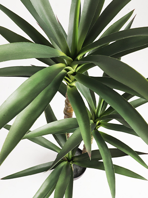 Artificial Tree 4.7Ft Faux Agave Plant with 3 Heads in Plastic Pot Fake Tree for Home Decor Indoor or Outdoor Office