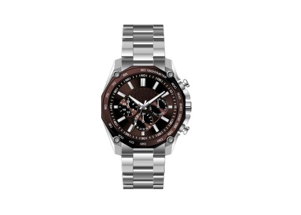 Solid Band 316L Stainless Steel Watches ,  Black Face Watch PVD Plating
