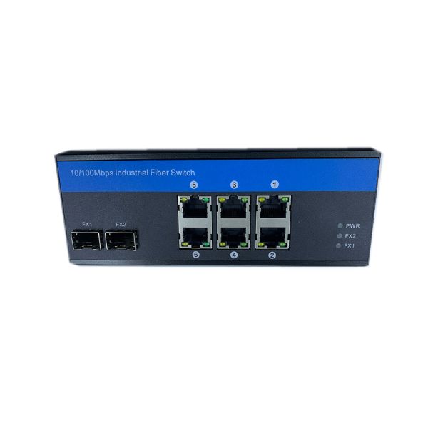 8 портов Fast Ethernet Industrial Network Switch Unmanaged SFP Fiber Din Rail установленный на CE