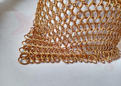 8mm Architecture Chainmail Fabric In Copper Color