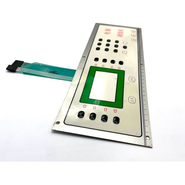 Custom Legend Printing Membrane Switch With Graphic Overlay And Tactile Snap Domes For Electronical Keyboard Design