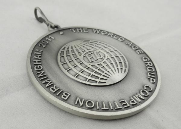 World Age Group Competition Birmingham Die Cast Medals with Antique Silver Plated, 3D