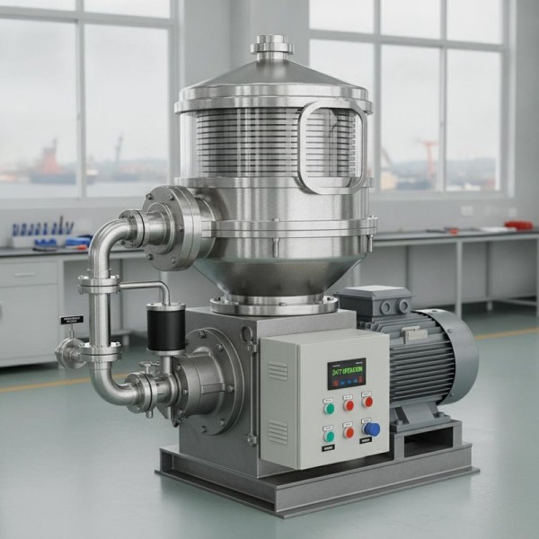 Marine Lubricating Oil Purification Disc Stack Centrifuge Separator with Hydraulic Coupling Drive for Continuous 24/7 Operation and Duplex Stainless Steel Bowl