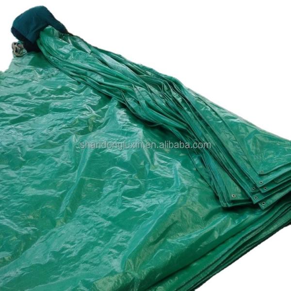 Mande Ground Sheet Cover Pe Tarpaulin with Stripe Style 240G Heavy Duty Tarpaulins