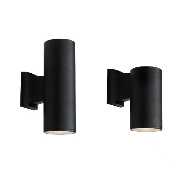 Outdoor Wall Mounted LED Lamps AC85V-220V 5W*2 COB Aluminum Black