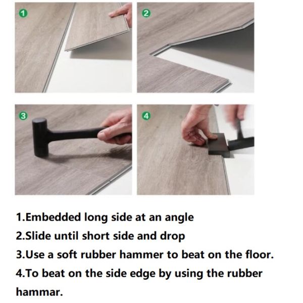 Interlock 0.3mm Wear Layer 5mm SPC Vinyl Flooring